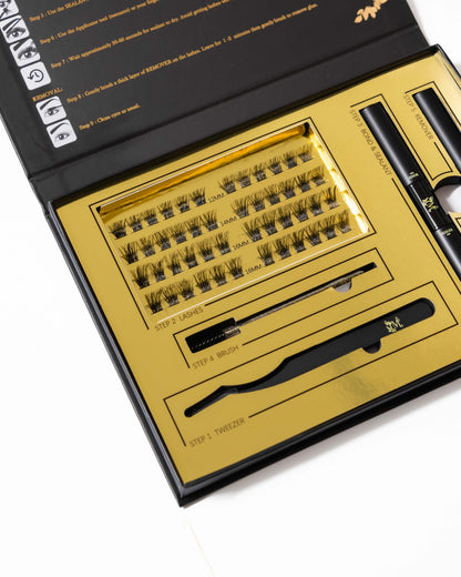Bold Babe DIY Lash Extensions Kit - Dramatic Full Volume Cluster Lashes