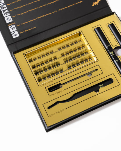 Little Minx DIY Lash Extensions Kit- Wispy Medium Volume Cluster Lashes